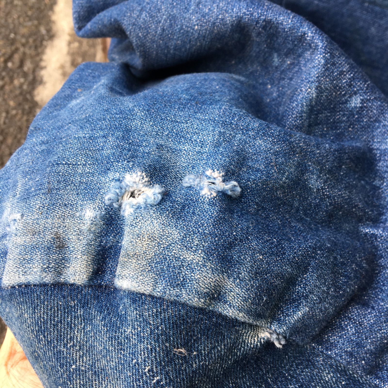 70s Vintage Local Made Denim Duffel Bag ビンテージ デニム ダッフルバッグ ミリタリー 民間用