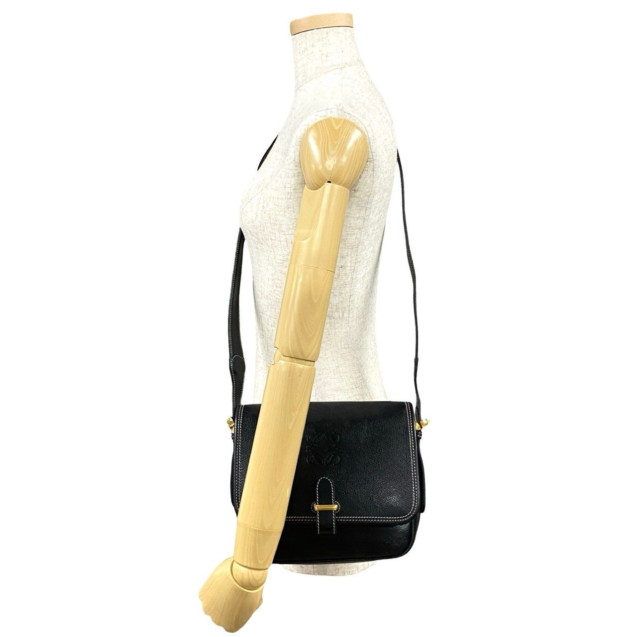 極 美品 希少品 LOEWE ロエベ ヴィンテージ アナグラム ロゴ 刻印 