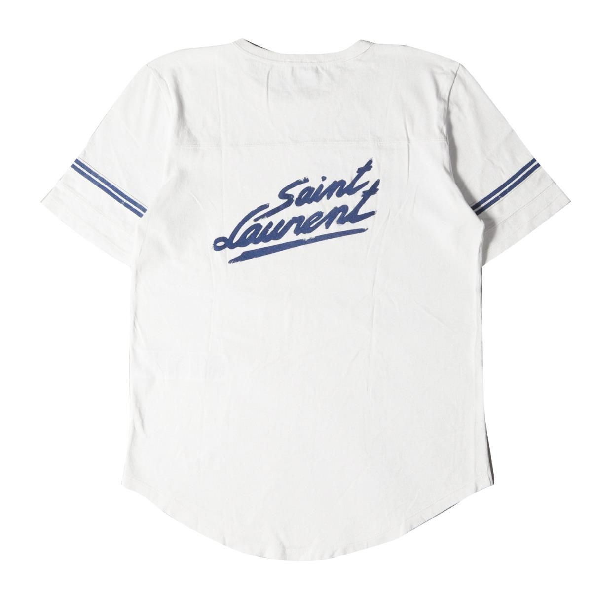 美品 SAINT LAURENT PARIS サンローラン パリ Tシャツ ダメージ加工