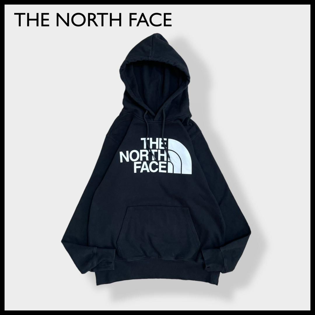 THE NORTH FACE】ロゴ プリント プルオーバー パーカー 黒 古着 - メルカリ