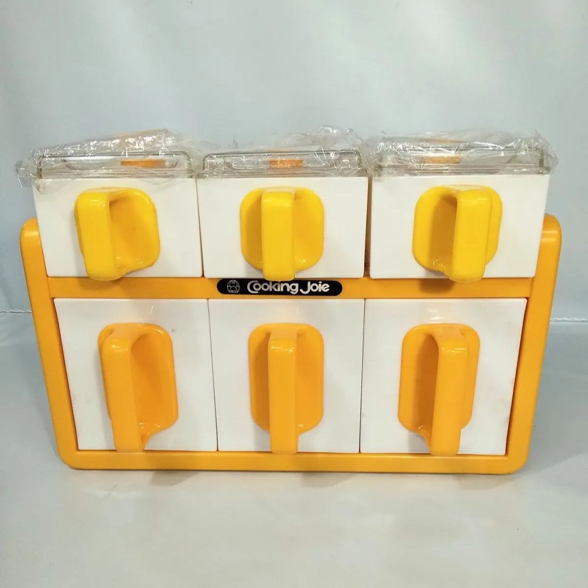 昭和レトロ クッキングジョア Cooking Joie 大栄化成㈱ A 6型 黄色 調味料入れ 品 NO 00946