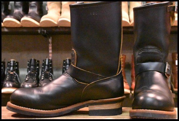 9.5D 良品 19年】レッドウィング 9268 エンジニア 黒 ブラック 