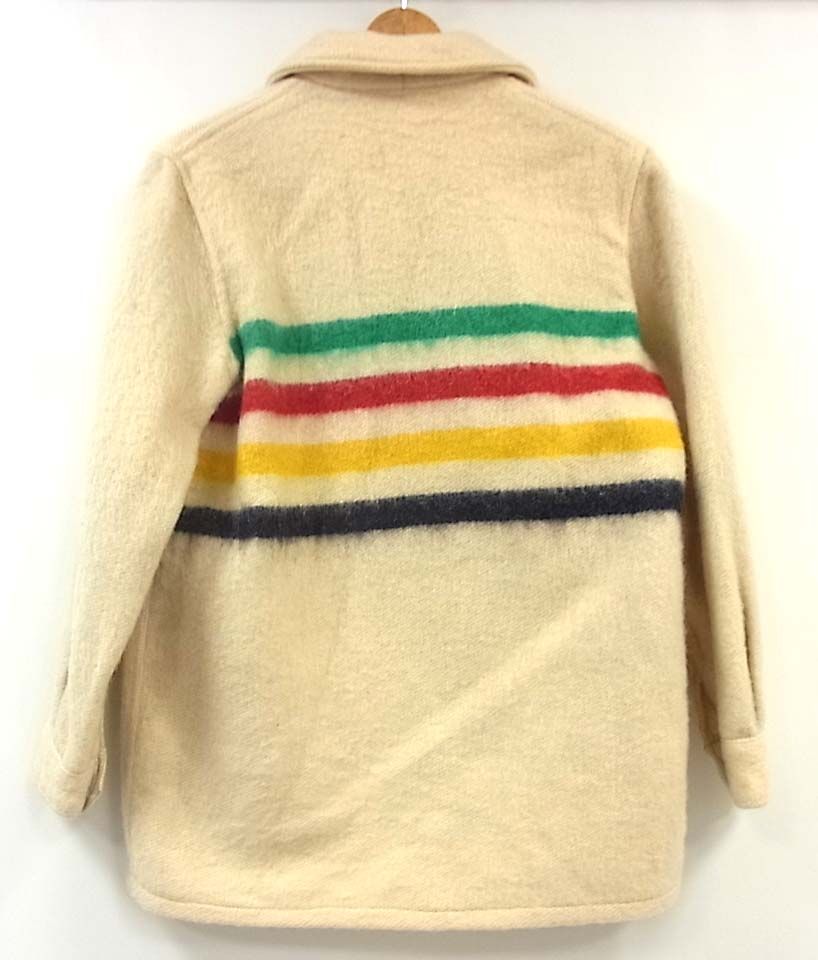 60S ヴィンテージ◆HUDSON S BAY ウールブランケットコート カナダ製 ジャケット ハドソンズベイ レディース