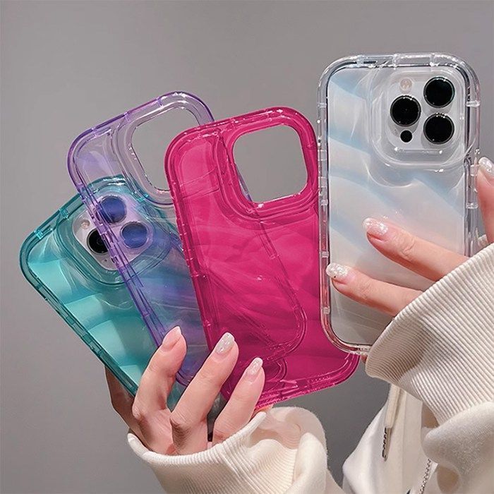 iPhoneケース iphone16 iphone15 クリア 透明 ソフト TPU 水波