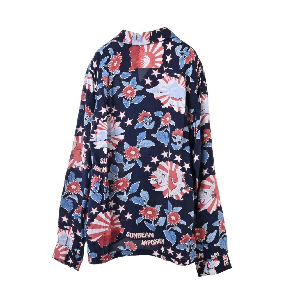 新品Sasquatchfabrix. オープンカラーシャツネイビー