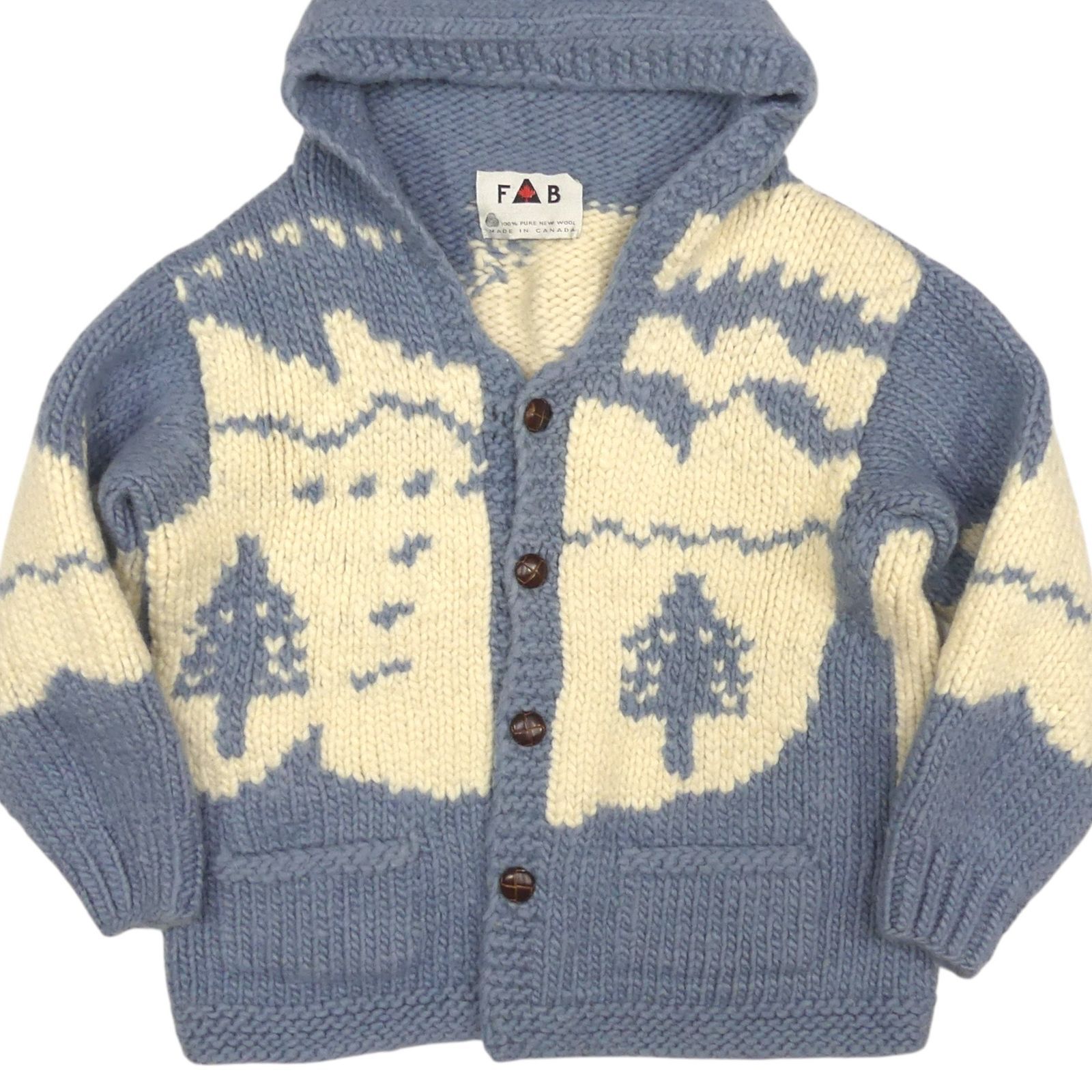 FAB エフエービー カウチン セーター ニット カナダ XXL 古着 シロクマ