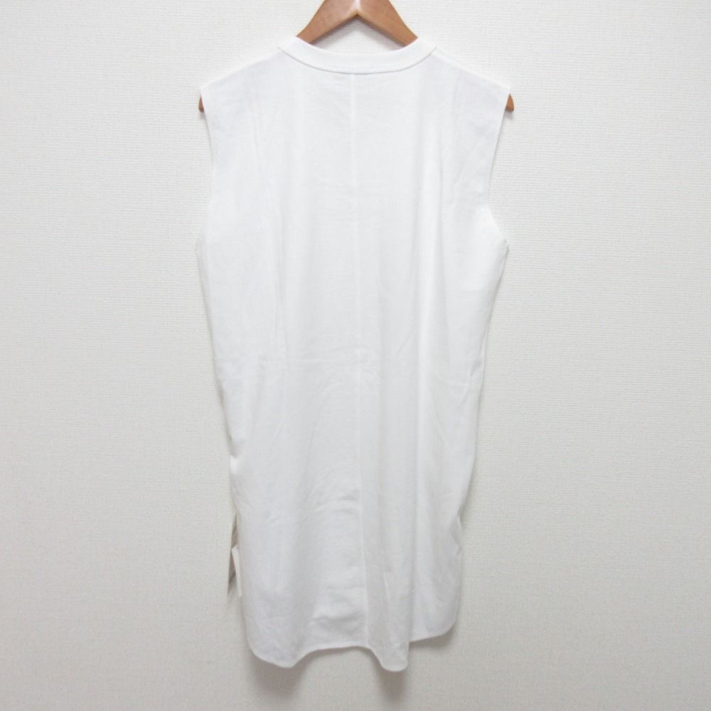 23 SS ATON エイトン ラウンドヘムタンクトップ サイズ02 38 ホワイト レディース 古着