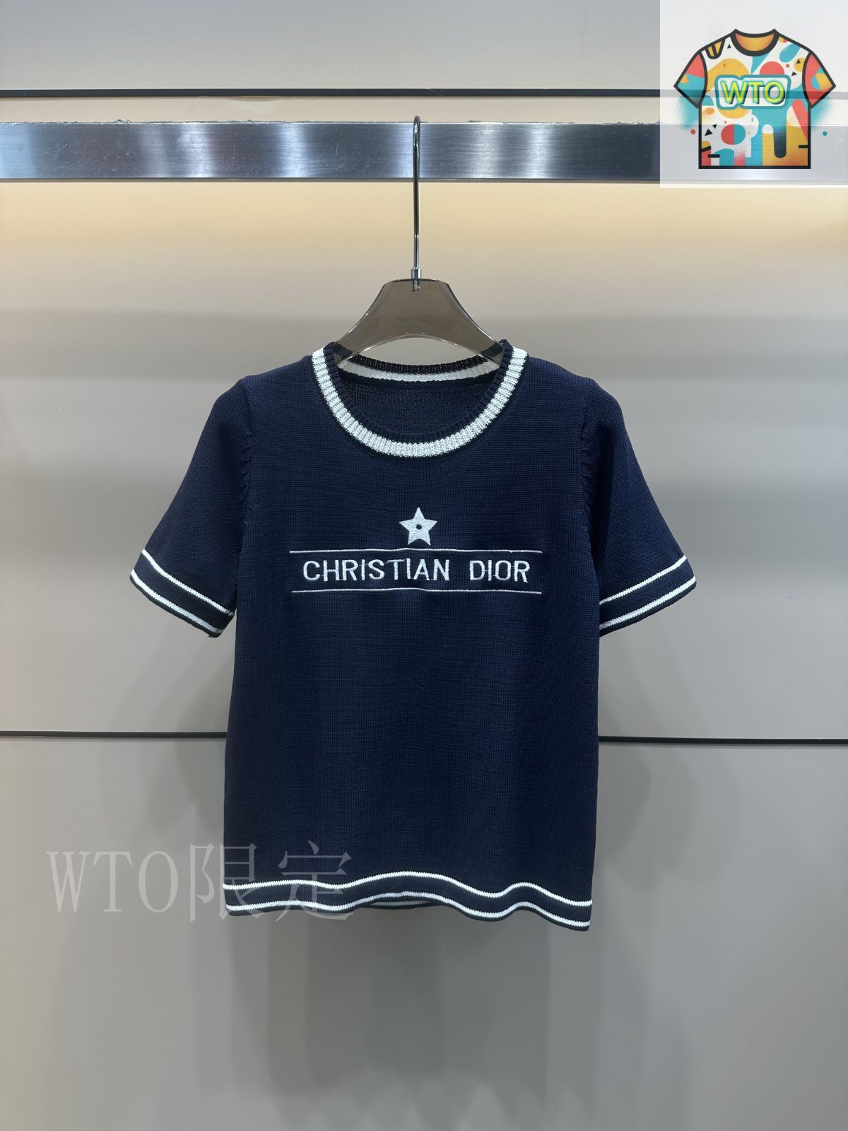 今日特価】Dior レター刺繍 ニットシャツ-2 - メルカリ