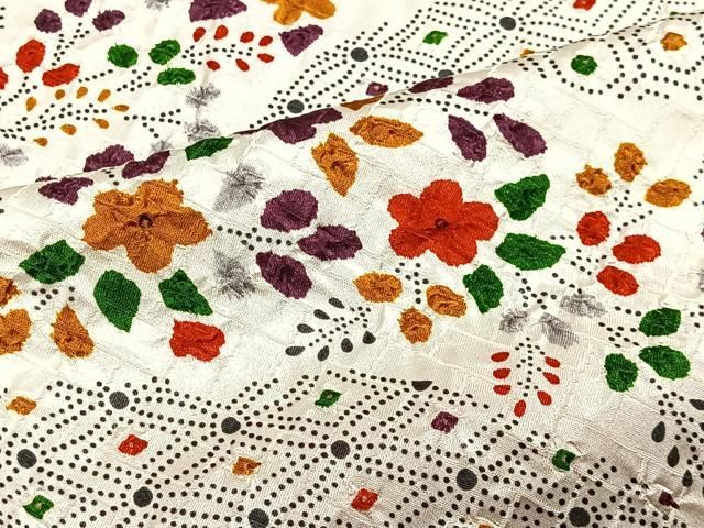 『逸 品』総絞り柄の高級小紋 ☆専用☆小紋 総絞り 多色 吉祥柄 身丈160.5cm 裄丈70cm