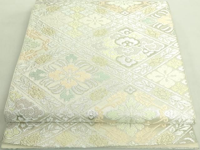 平和屋着物 上 西陣 川島織物 六通柄袋帯 唐織 花菱文 金銀糸 DZAA8770kh5
