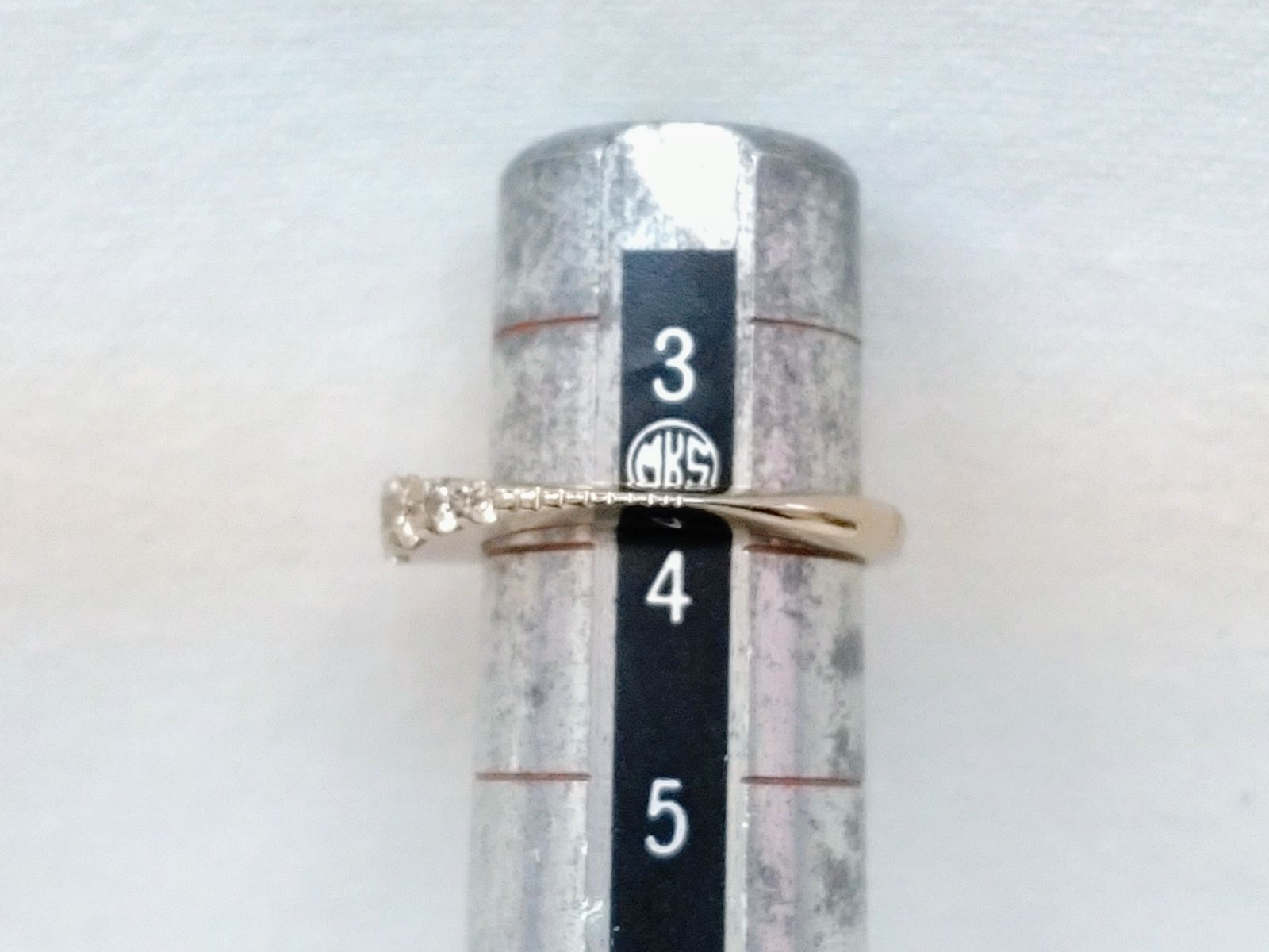 カシケイ ネイキッド K18BG ブラウンダイヤモンド7石 0.35ct ピンキー 