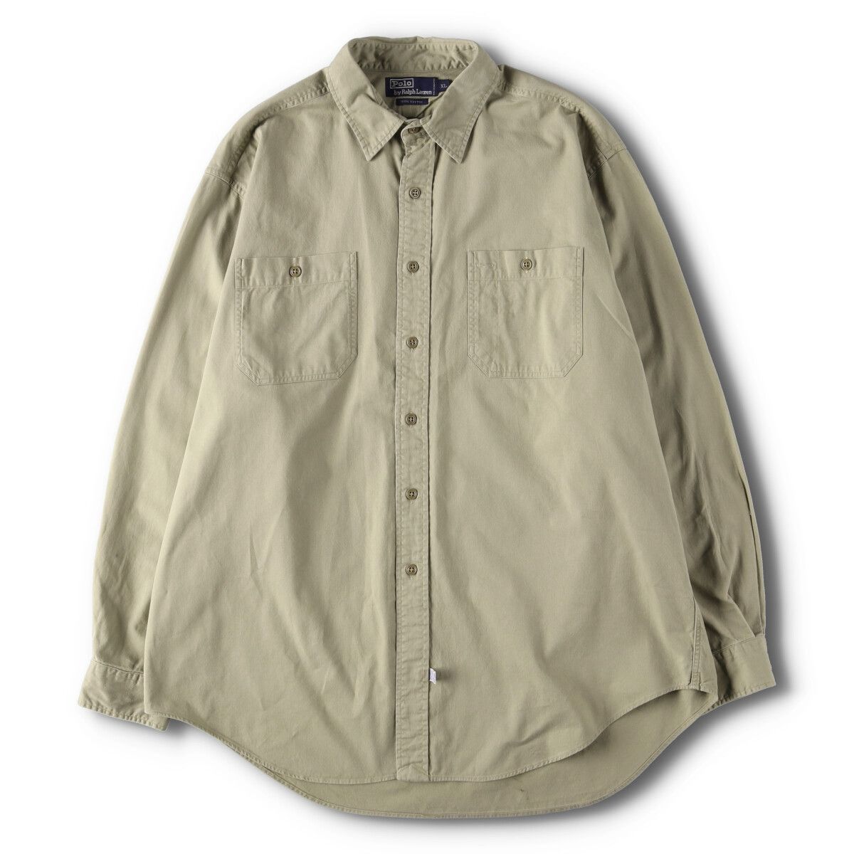 古着 90年代 ラルフローレン Ralph Lauren POLO by Ralph Lauren SPORTSMAN スポーツマン バックプリント 長袖 コットンシャツ/eva000986