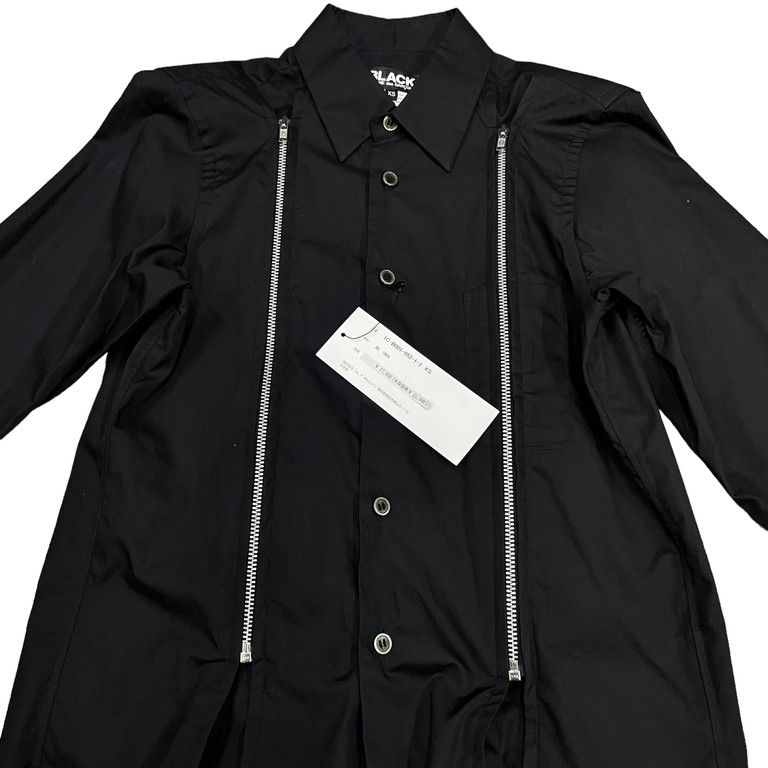 BLACK COMME des GARCONS - BLACK COMME des GARCONS 19SS コットンブロードフロントジップデザインシャツ ブラウス 1C-B001 未使用 定価27,500円 imgrc0100471280.jpg