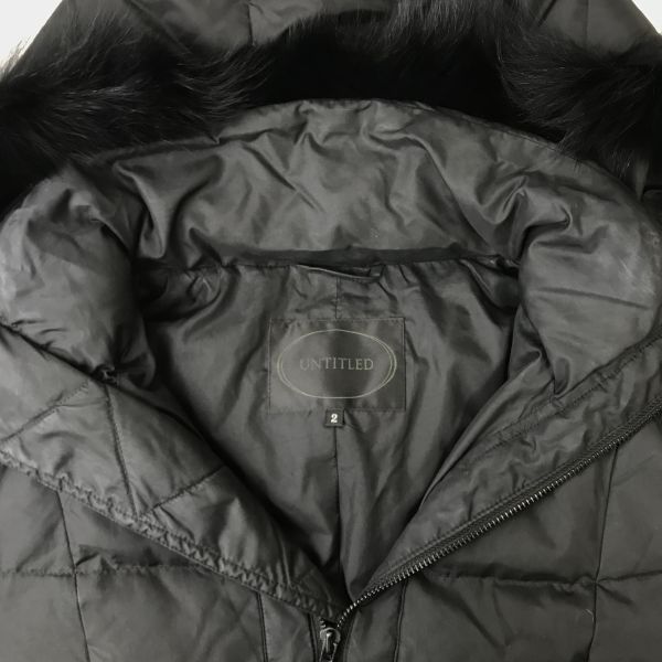 UNTITLED☆ブルーフォックスファーフード/高比率80%/ダウンジャケット