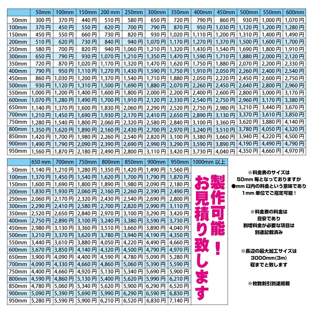 カッティングステッカーシート 切り文字 オーダーメイド