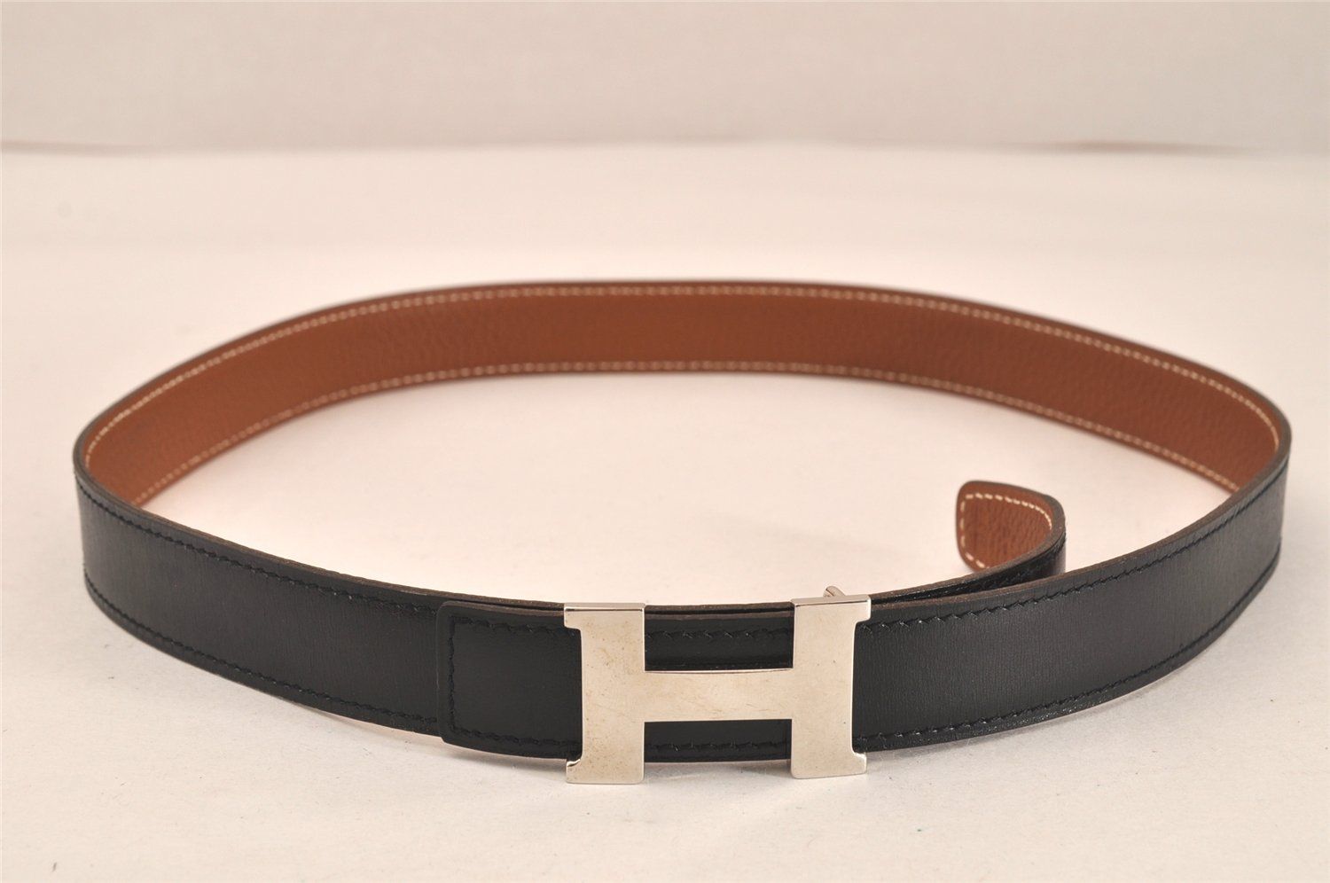 希少★ヴィンテージ エルメス HERMES ベルト フランス製 レディース HERMES - 【ヴィンテージ】◇エルメス◇ フラワー 装飾 / ブルー