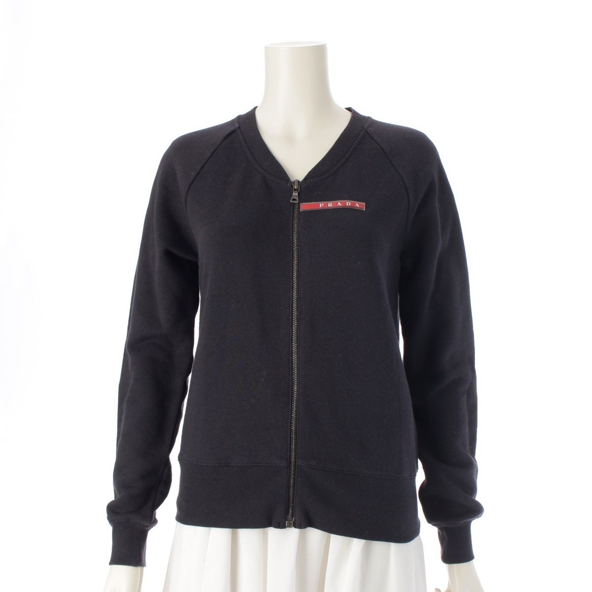 プラダスポーツ コットン スタジャン ジャケット ブラック ネイビー