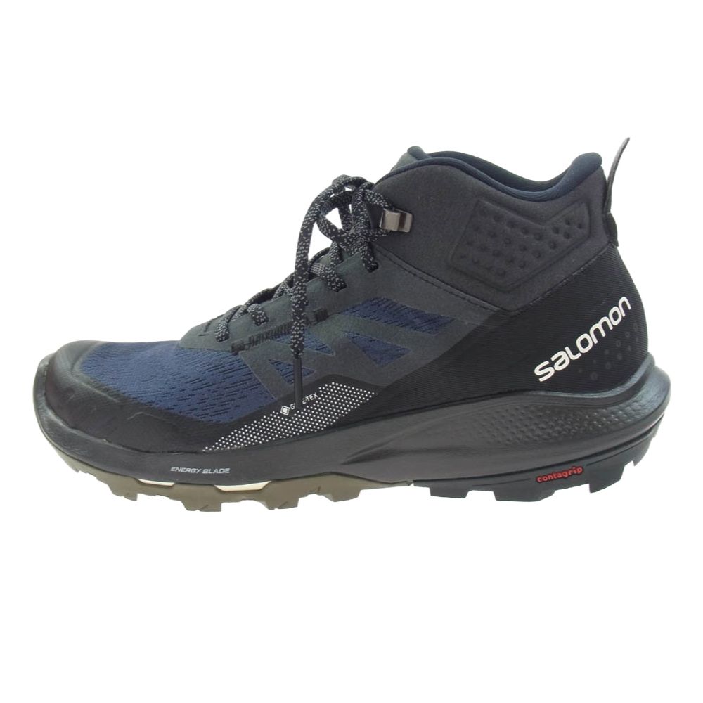 salomon サロモン 415888 OUTPULSE MID GTX ミッド ハイカット スニーカー ダークネイビー系 ブラック系 27cm【美品】【中古】 salomon サロモン 415888 OUTPULSE MID GTX ミッド ハイカット