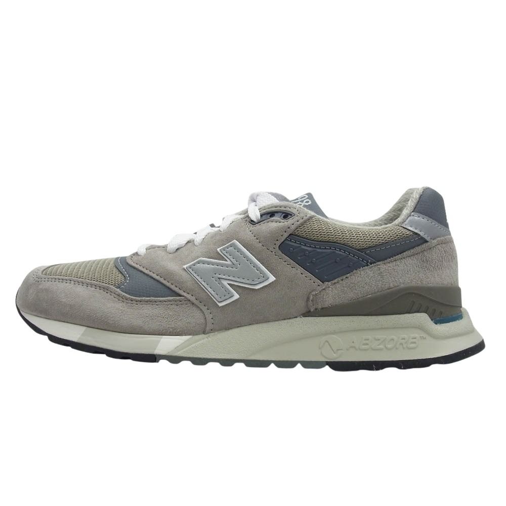 NEW BALANCE ニューバランス U998GR ABZORB アブゾーブ スエード ローカット スニーカー グレー系 28cm【新古品】【未使用】【中古】 NEW BALANCE ニューバランス U998GR ABZORB アブゾーブ スエード