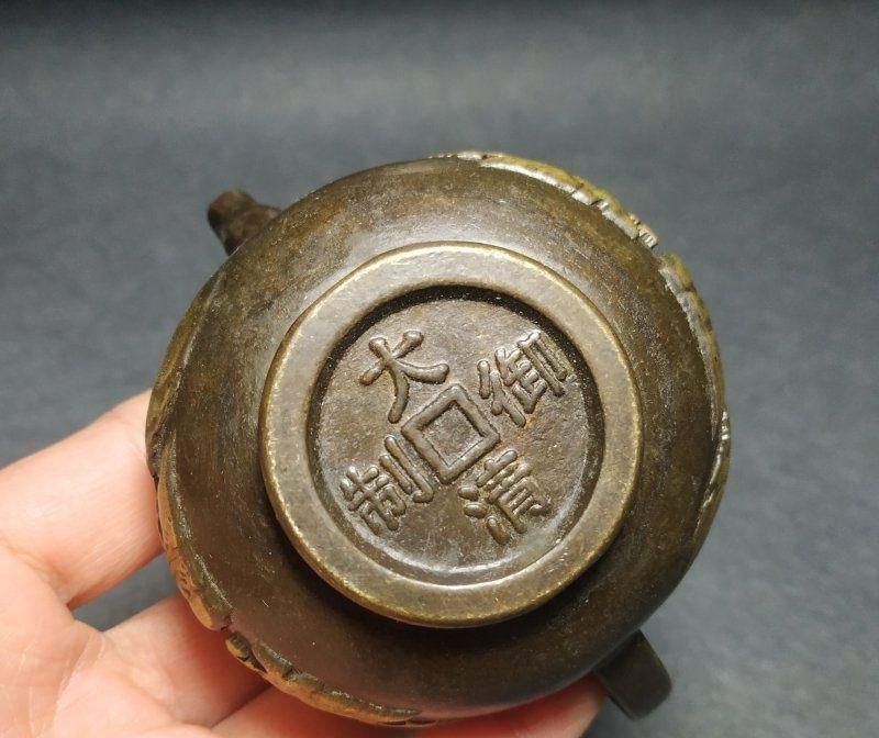 銅器 銅壺 墨壺 茶壺 茶器 文房具 装飾品 工芸品 置物 - メルカリ