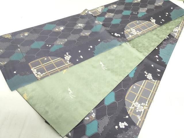 平和屋着物●両面　全通柄袋帯　粋翔小袖　網目舞桜文　金銀糸　正絹　逸品　DAAT7900ob 平和屋着物○両面 全通柄袋帯 粋翔小袖 網目舞桜文 金銀糸 正絹 逸品