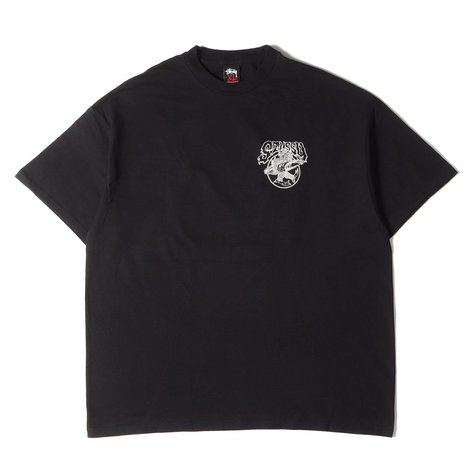 【メキシコ製、オールドスクール】stussyビッグロゴTシャツストリート黒古着屋CS