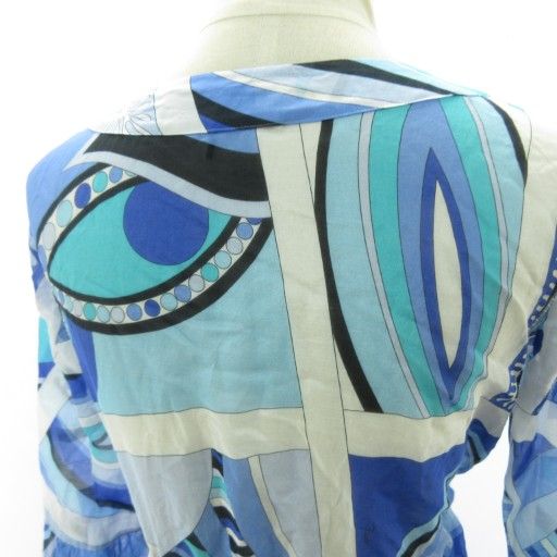 エミリオプッチ EMILIO PUCCI 美品 金釦 チュニック シャツ ブラウス  