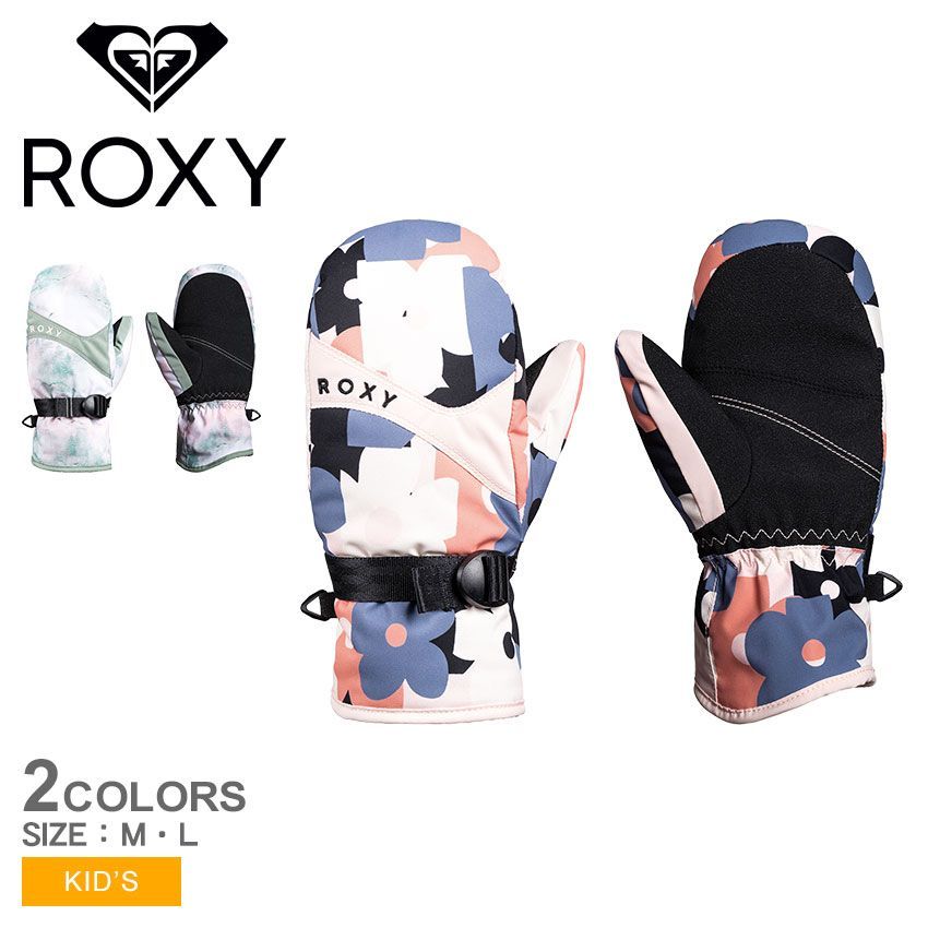 ロキシー 手袋 ERGHN03044 キッズ ジュニア 子供 JETTY GIRL MITT グローブ ROXY カラー:01.ピンク×フラワー 品番：2423-0312