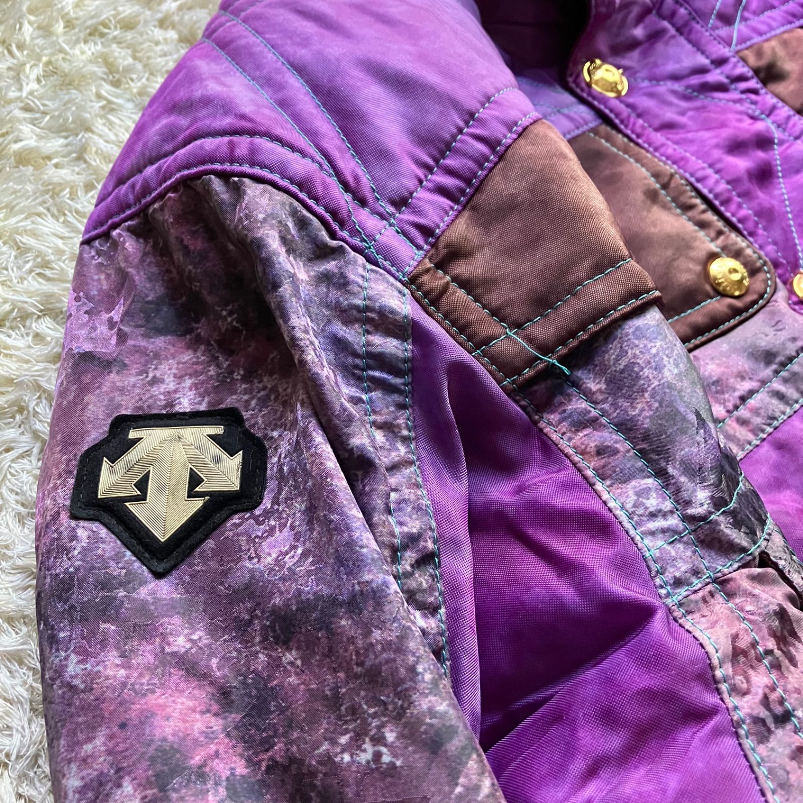 スキーウェア上下　紫　デサント スキーウェア 上下セット デサント 90s ヴィンテージ パープル