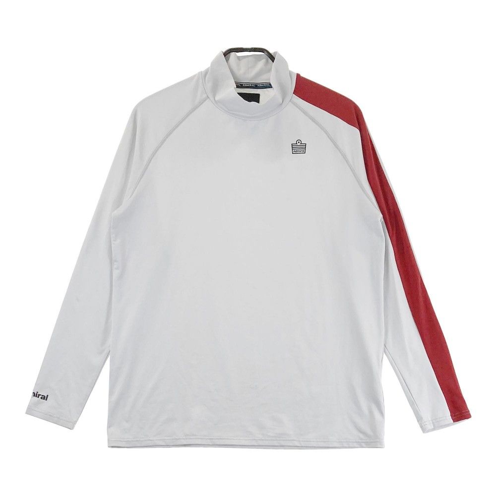 サイズ：L ADMIRAL アドミラル モックネック 長袖Tシャツ グレー系