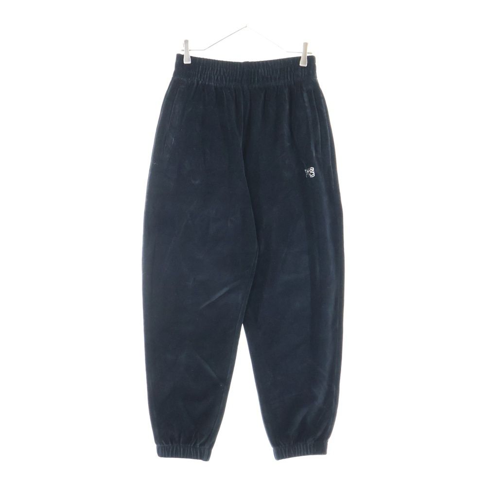 ALEXANDER WANG アレキサンダーワン Velor Jogger Pants ラインストーン装飾 ベロアジョガーパンツ ブラック
