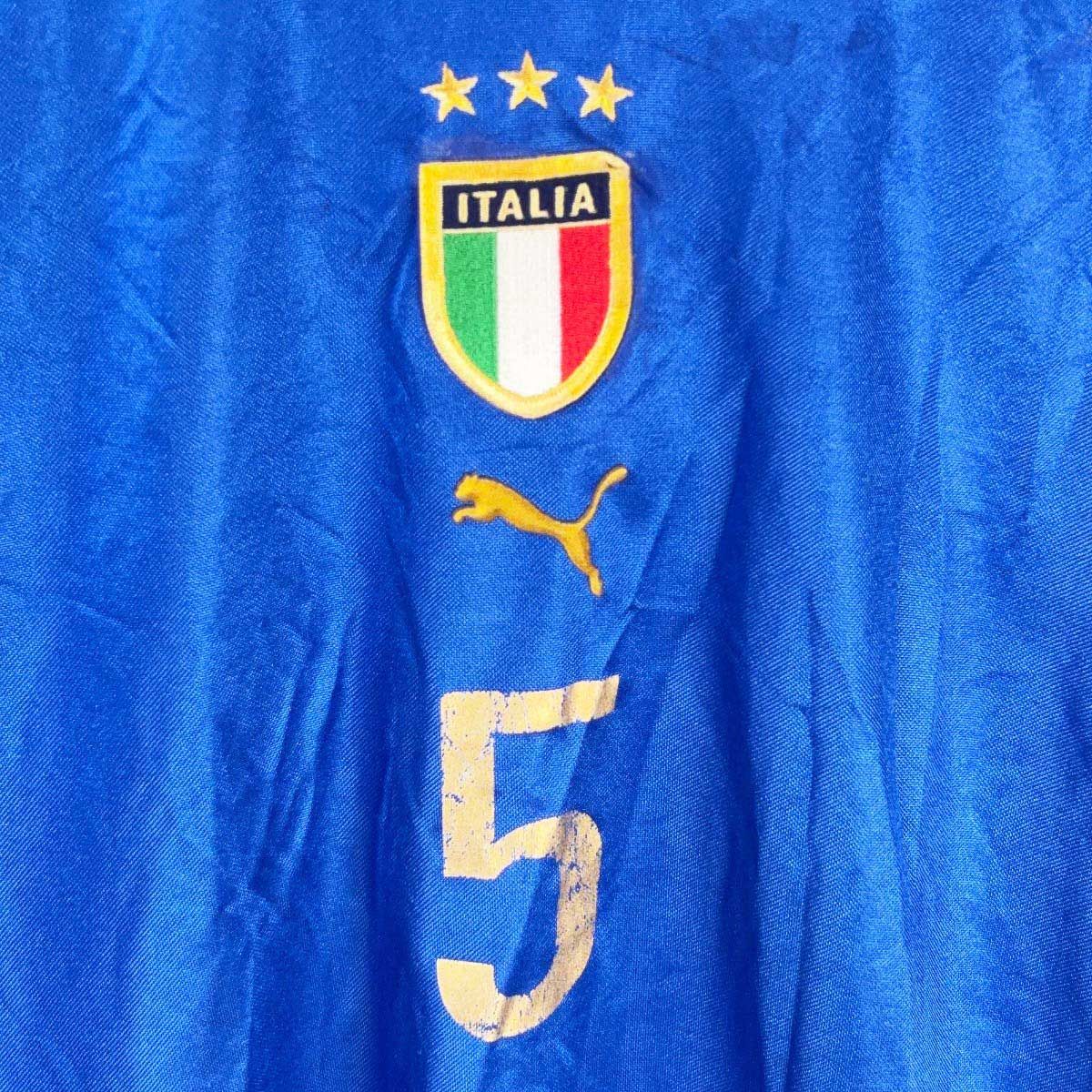 PUMA - [上下セット] プーマ サッカー イタリア代表 ユニフォーム 2004-05 EURO ホーム ユニフォーム ゲームパンツ ソックス #5 カンナバーロ PUMA 上下セット] プーマ サッカー イタリア代表 ユニフォーム 2004