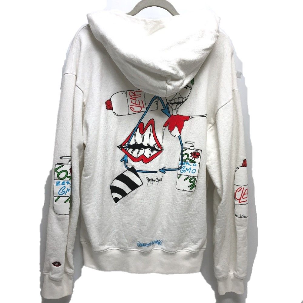Chrome Hearts マッティボーイ　ホワイト パーカー CHROME HEARTS クロムハーツ ×MATTY BOY Brain Hoodie ×マッティボーイ
