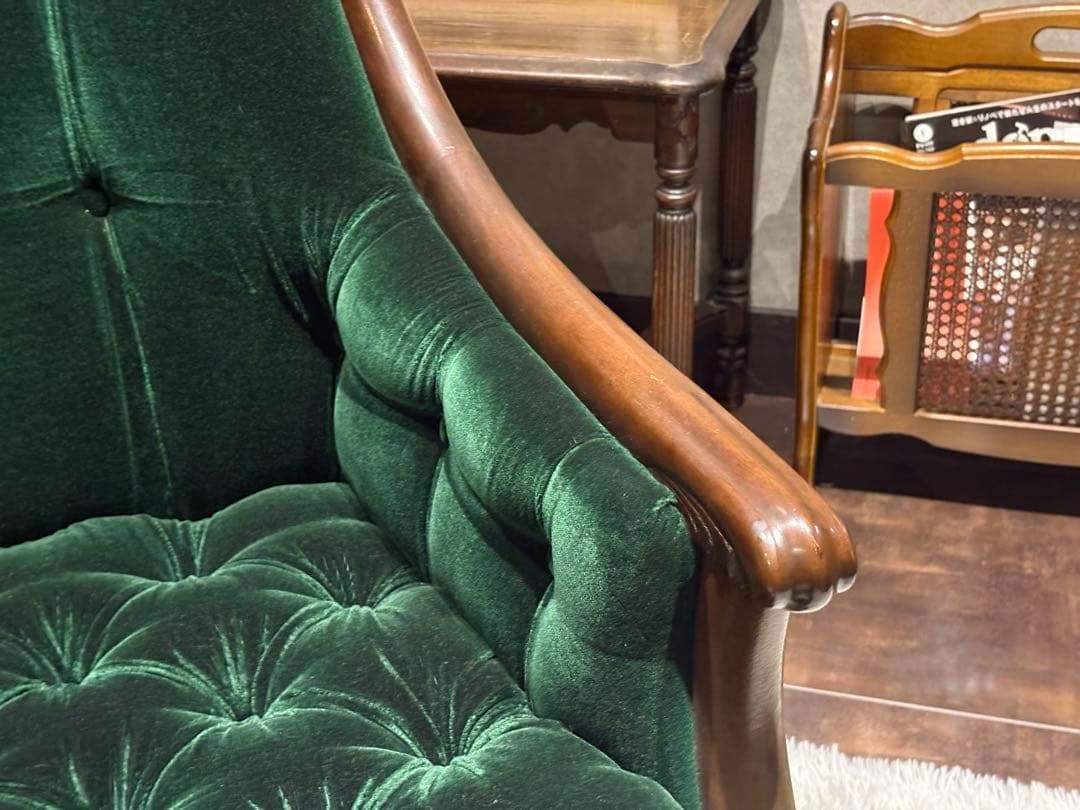 maruni マルニ木工1人掛けソファオットマンセットボタンダウンnZ