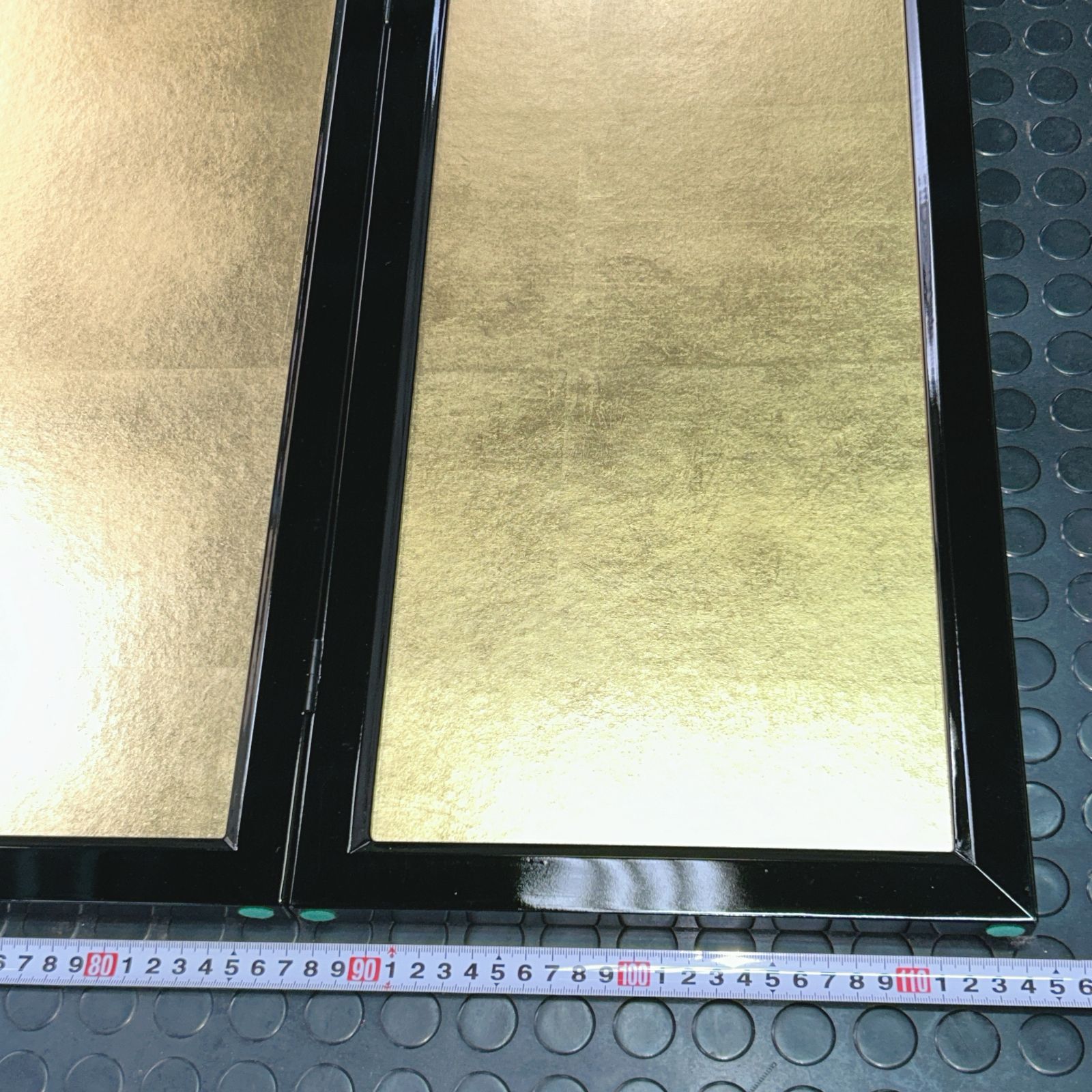 楽天市場】【屏風】極上金屏風 6号 金沢箔 (高18cm×中幅30cm×袖