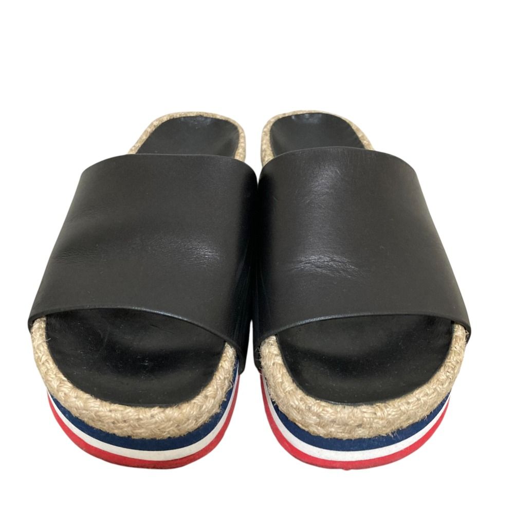 良品 MONCLER モンクレール レザー スライドサンダル 24cm相当