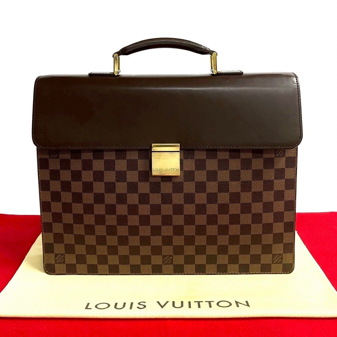 LOUIS VUITTON ルイヴィトン ヴィンテージ アルトナ PM ダミエ レザー ビジネスバッグ ブリーフケース A4収納 ブラウン 90757