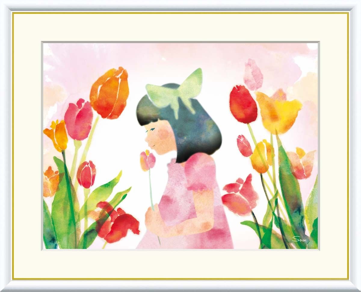 向井久万 日本画 3号「椿」 椿 日本画