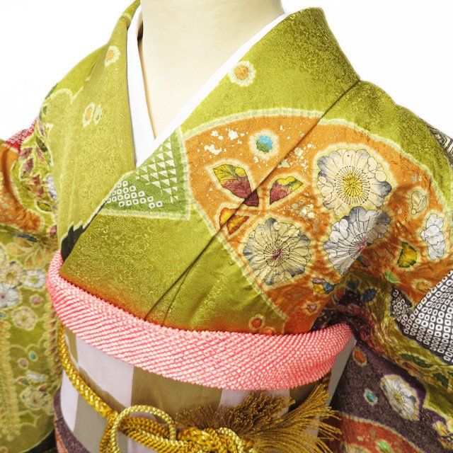 振袖 豪華 桐屋 翠山工房 金通し 絞り 金彩 紋意匠 身丈170cm 振袖 豪華 絞り 金通し 金彩 紋意匠 辻ヶ花 身丈169cm