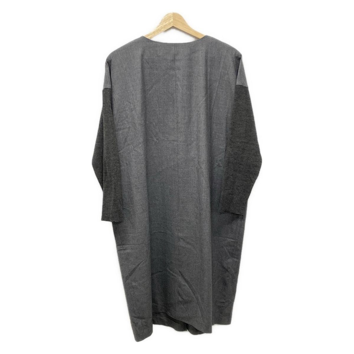 【値下げ】23区（38）グレー 長袖 シャツワンピース 23区 ダークグレー シャツワンピース 長袖 値下げ】23区（38）グレー