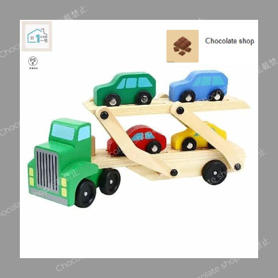 243新品・未使用　木のおもちゃ　手作り木製自動車 トラック　木製玩具　乗用玩具 木製 大型トラック おもちゃ・人形 JJ木工房 通販 16493246