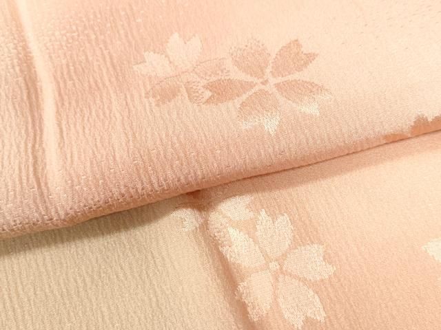 平和屋着物○長襦袢 無双仕立て 舞桜地紋 暈し染め やまと誂製