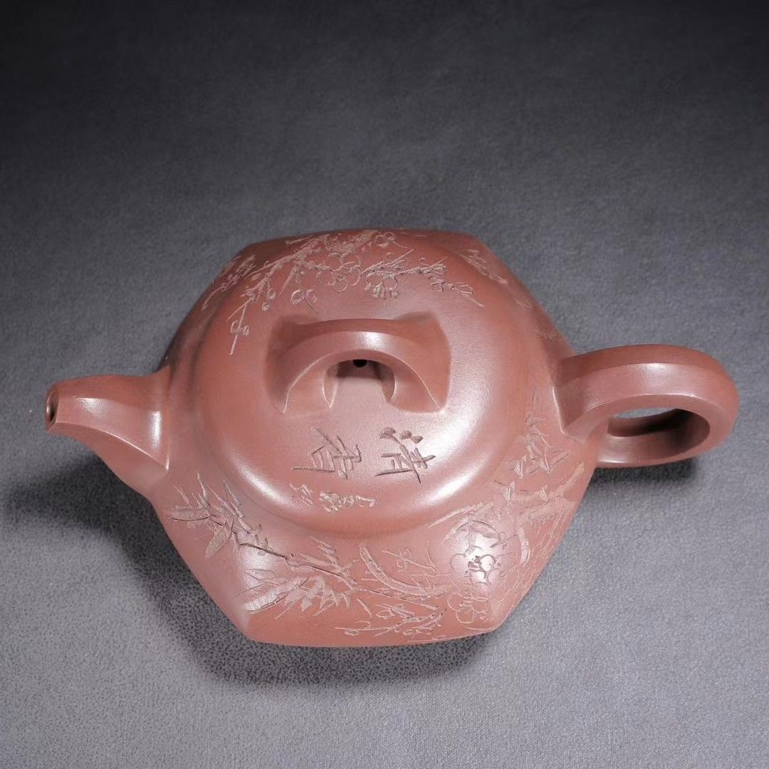 宇 KB210 唐物 阿古陀形 朱泥急須 煎茶道具(施釉陶)｜売買