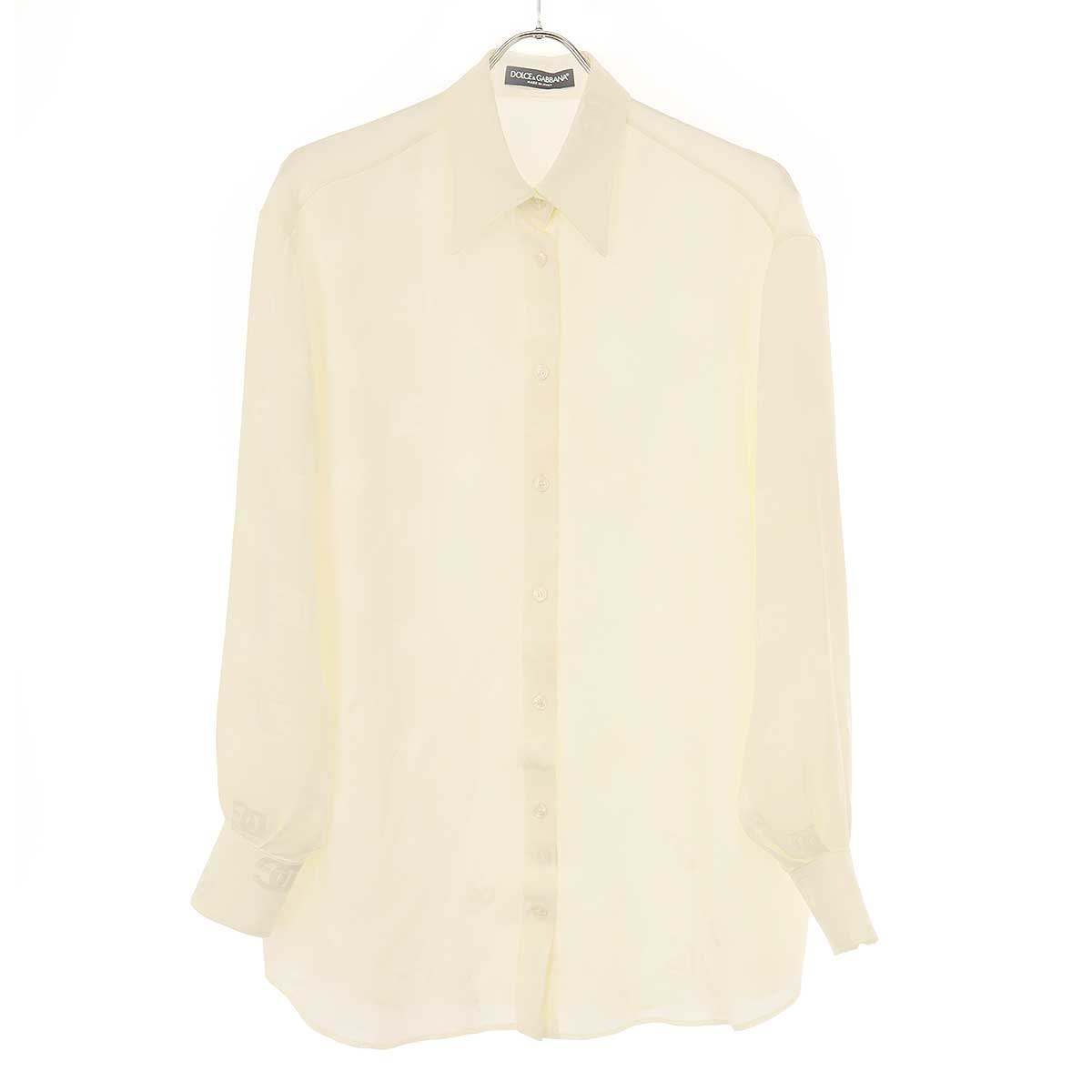 DOLCE&GABBANA ドルチェ＆ガッバーナ 23SS DG シルクブラウス シャツ 