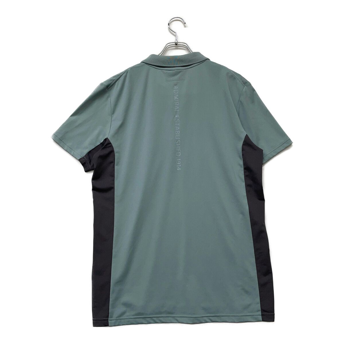 Admiral - coco 中古 アドミラルゴルフ Admiral Golf メンズ 半袖シャツ LL ブルーグレー 美品 ハーフジップ 薄手 ロゴ入り Admiral - coco 中古 アドミラルゴルフ Admiral Golf メンズ