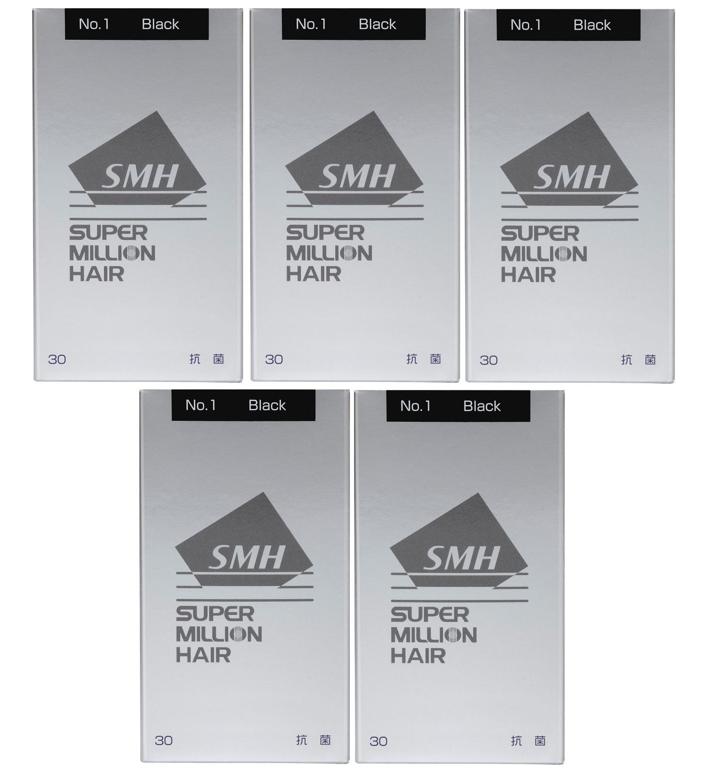 5個セット スーパーミリオンヘアー No.1 ブラック ルアン 30g
