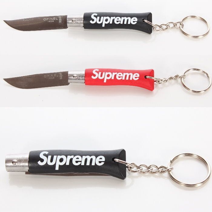 Supreme × Opinel シュプリーム オピネル ナンバーフォー ナイフ キーチェーン No. 4 Knife Keychain ブラック レッド グリーン 折りたたみ式 ナイフ ボックスロゴ キーリング キーホルダー キーケース 小物 アクセサリー