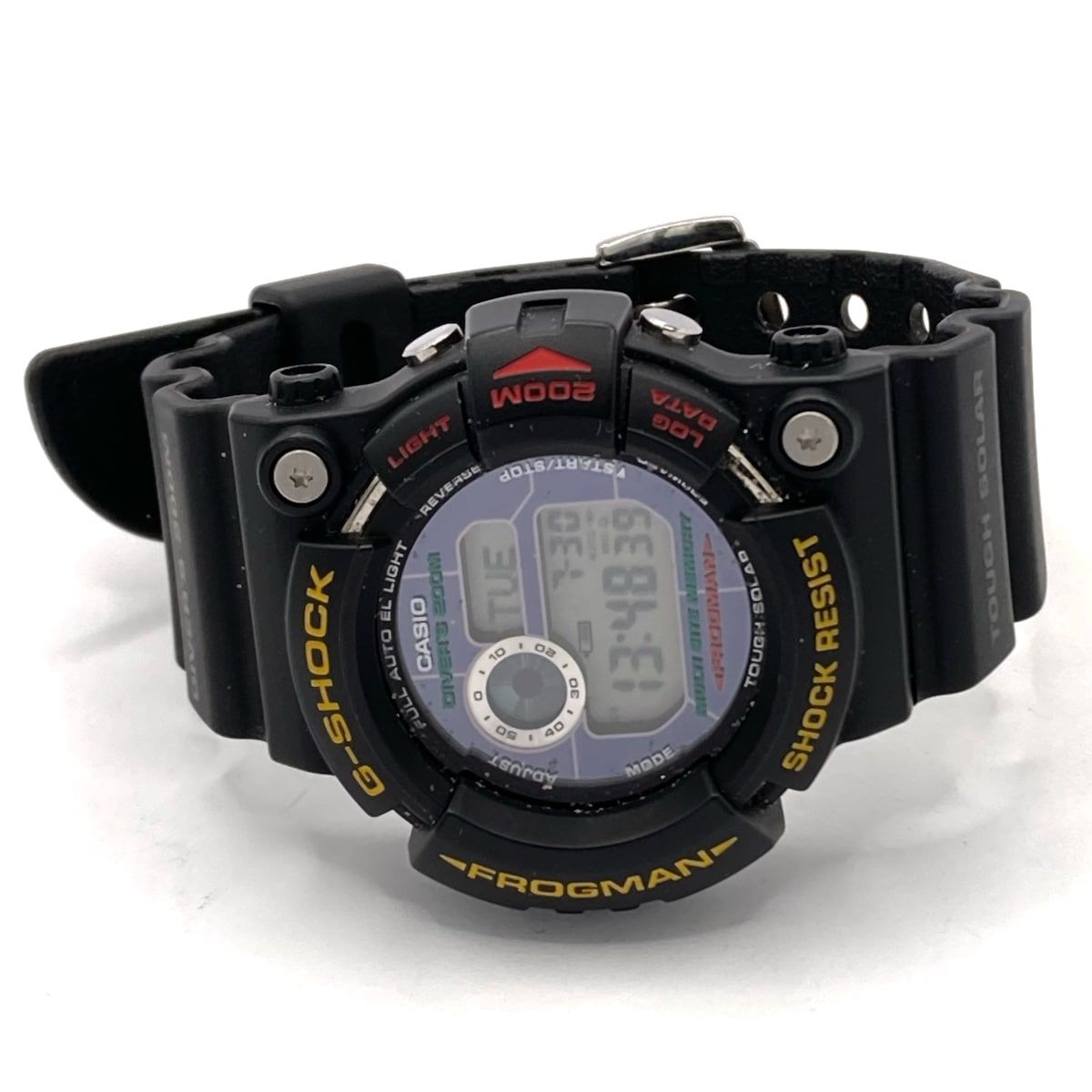 CASIO(カシオ) 腕時計 G-SHOCK/FROGMAN(フロッグマン) GW-200Z メンズ タフソーラー 黒×グレー - メルカリ