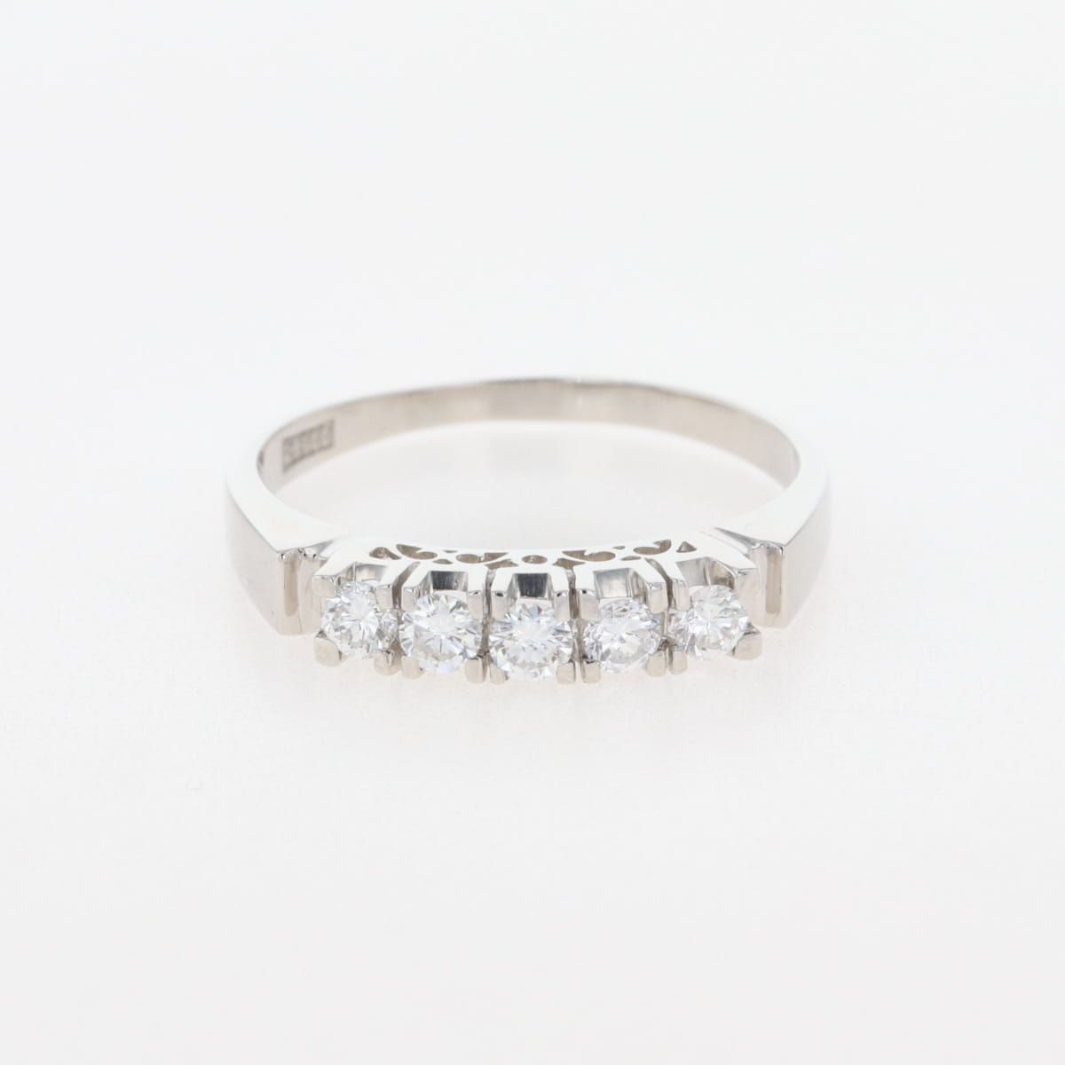 メレダイヤ デザインリング プラチナ 指輪 リング 17号 Pt900 ダイヤモンド レディース