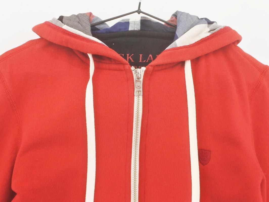 ブラックレーベルクレストブリッジ 赤 ジップアップパーカー サイズ3 レッド BLACK LABEL CRESTBRIDGE ブラックレーベル クレストブリッジ